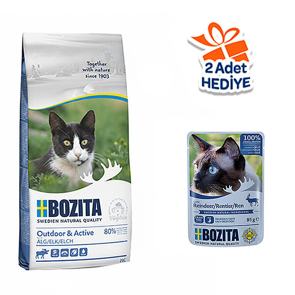 Bozita Outdoor Active Geyik Etli Kedi Maması 2 Kg