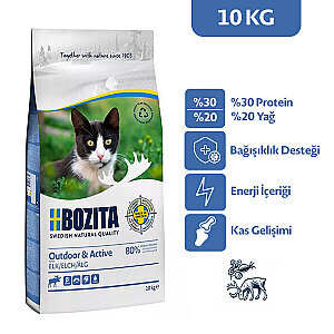 Bozita Outdoor Active Geyik Etli Kedi Maması 10 Kg