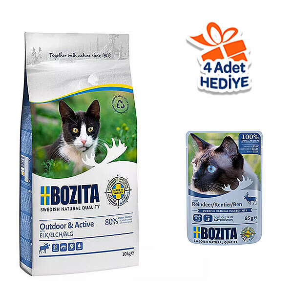 Bozita Outdoor Active Geyik Etli Kedi Maması 10 Kg