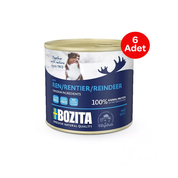 Bozita ReinDeer Ren Geyikli Yaş Köpek Maması 625 gr x 6 adet - 1