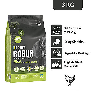 Bozita Robur Tavuklu Yetişkin Küçük Irk Köpek Maması 3 kg