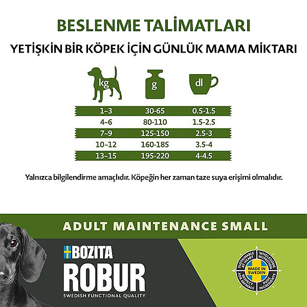 Bozita Robur Tavuklu Yetişkin Küçük Irk Köpek Maması 3 kg - 4