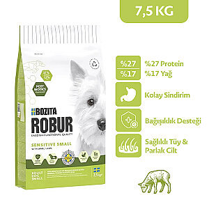 Bozita Robur Yetişkin Kuzu Etli Küçük Irk Köpek Maması 7,5 kg