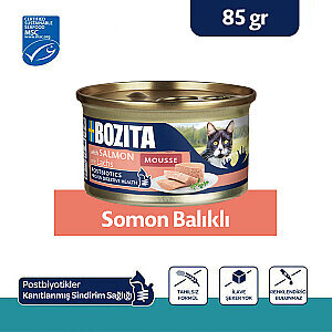Bozita Somon Balıklı Mousse Yaş Kedi Maması 85 g