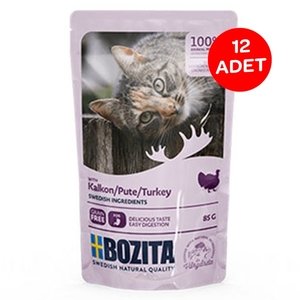 Bozita Tahılsız Hindi Etli Kedi Yaş Maması 85 Gr 12 Adet