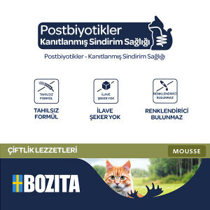 Bozita Tahılsız Tavuklu, Sığır Etli ve Hindili Tahılsız Kedi Konservesi 12x85 gr - 3