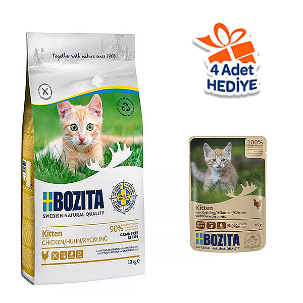 Bozita Tahılsız Tavuklu Yavru Kedi Maması 10 Kg - 1