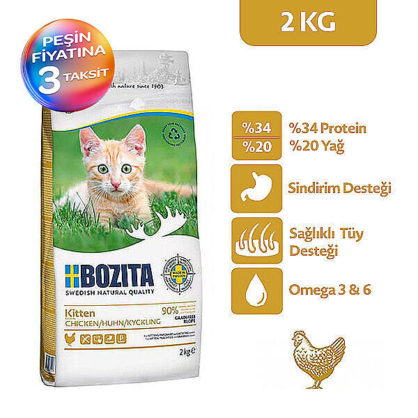 Bozita Tahılsız Tavuklu Yavru Kedi Maması 2 Kg