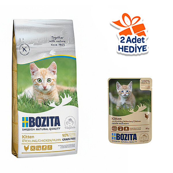 Bozita Tahılsız Tavuklu Yavru Kedi Maması 2 Kg - 1