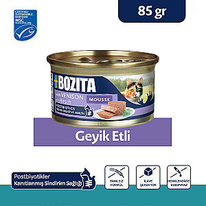 Bozita Yaban Geyiği Etli Mousse Yaş Kedi Maması 85 g