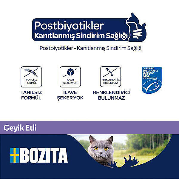 Bozita Yaban Geyiği Etli Mousse Yaş Kedi Maması 85 g - 2