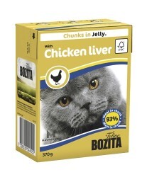 Bozita Tavuk Ciğerli Tetra Paket Jelly Kedi Yaş Maması 370 GR