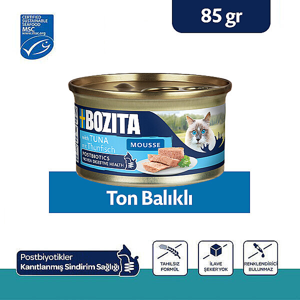 Bozita Tuna Balıklı Mousse Pate Yaş Kedi Maması 85 g - 1