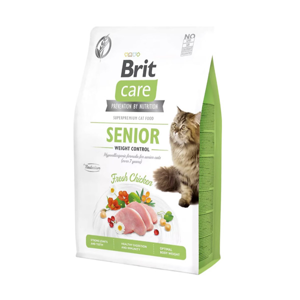 Brit Care Senior Tavuklu Yaşlı Kedi Maması 2 KG - 1
