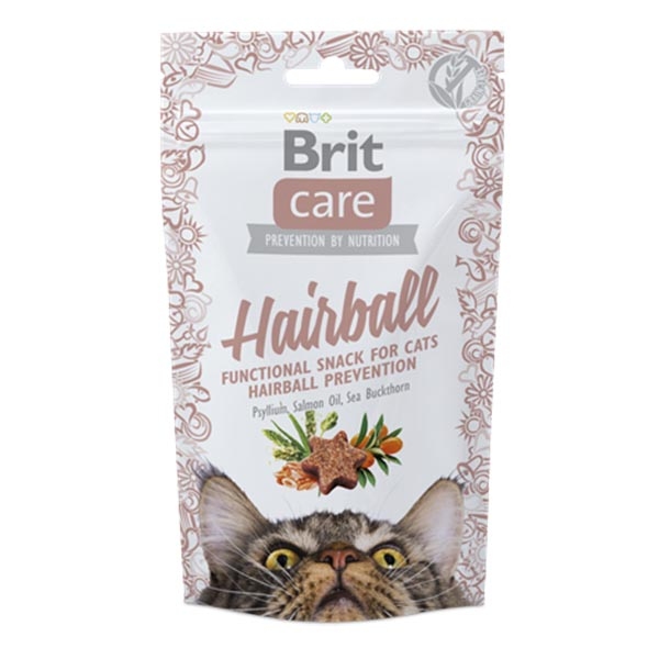 Brit Care Hairball Ördekli Tüy Yumağı Kontrolüne Yardımcı Kedi Ödül Maması 50 g