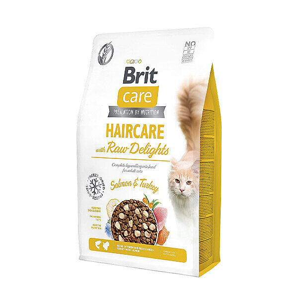 Brit Care Haircare Raw Delight Somon ve Hindi Etli Kedi Maması 2 kg