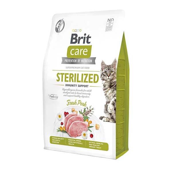 Brit Care Immunity Support Domuz Etli Tahılsız Kısırlaştırılmış Kedi Maması 2 kg - 1