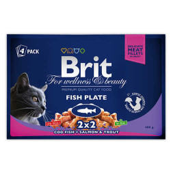Brit Care Karışık Balıklı Kedi Yaş Pouch Maması 400 GR ( 4*100 GR )