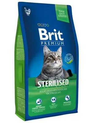 Brit Premium Kısırlaştırılmış Kediler İçin Özel Formüllü Kedi Maması 8 KG - 1
