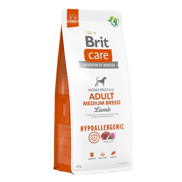 Brit Care Hipoalerjenik Kuzu Etli ve Pirinçli Orta Irk Yetişkin Köpek Maması 12 kg - 1