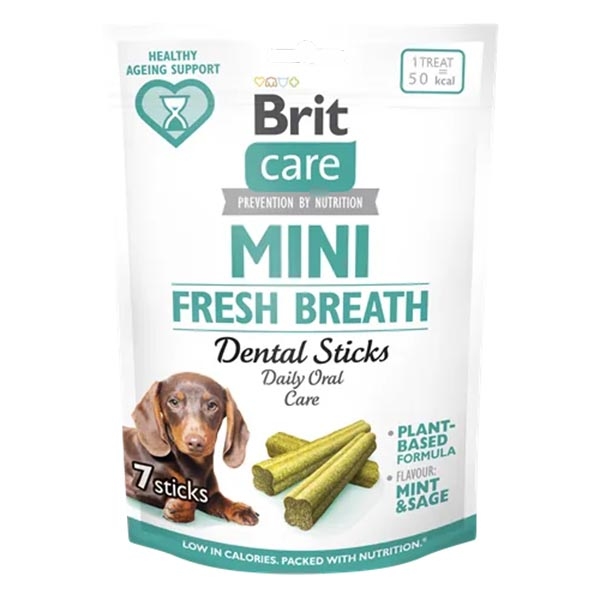 Brit Care Mini Ağız Bakımı ve Ferah Nefes Destekleyici Küçük Irk Köpek Ödülü 120 g