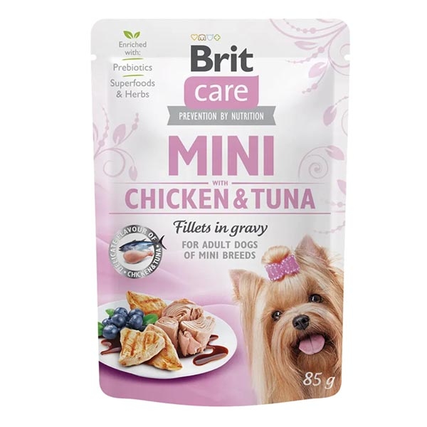 Brit Care Mini Tavuklu, Ton Balıklı Küçük Irk Köpek Yaş Maması 85 g