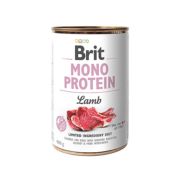 Brit Care Mono Protein Kuzu Etli Köpek Yaş Maması 400 gr - 1