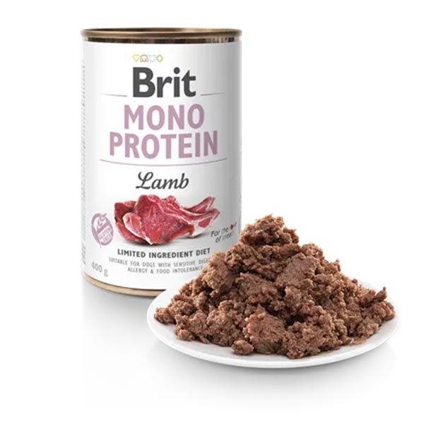 Brit Mono Protein Kuzu Etli Yetişkin Köpek Yaş Maması 400 g