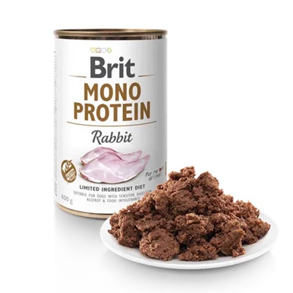 Brit Mono Protein Tavşan Etli Yetişkin Köpek Yaş Maması 400 g - 1