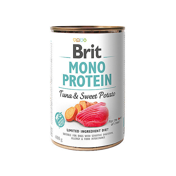 Brit Care Mono Protein Ton Balığı & Tatlı Patetesli Köpek Yaş Maması 400 gr