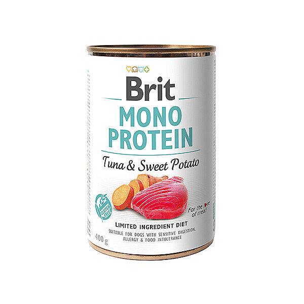 Brit Care Mono Protein Ton Balığı & Tatlı Patetesli Köpek Yaş Maması 400 gr - 1
