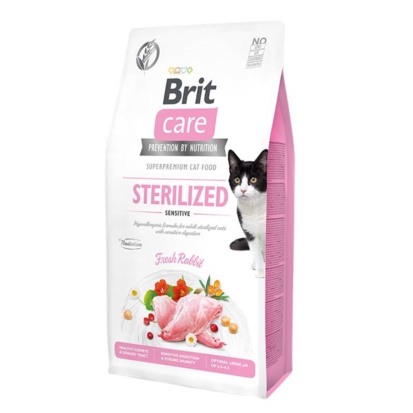 Brit Care Sensitive Tavşan Etli Tahılsız Kısırlaştırılmış Yetişkin Kedi Maması 7 kg