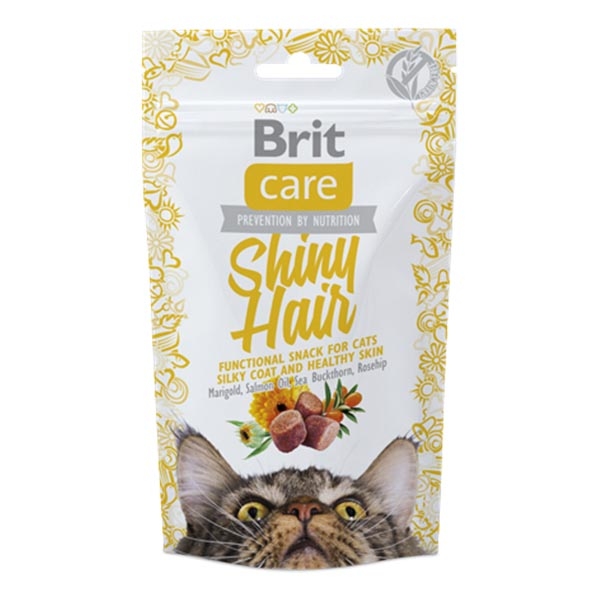 Brit Care Shiny Hair Tüy Destekleyici Kedi Ödül Maması 50 g