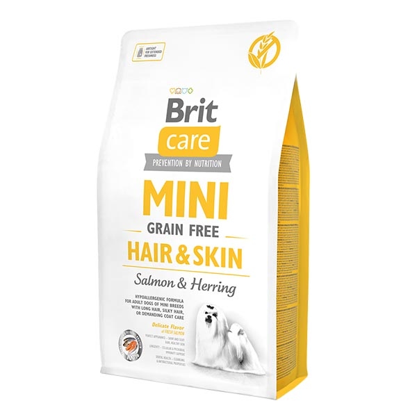 Brit Care Mini Skin Care Somonlu Tahılsız Küçük Irk Yetişkin Köpek Maması 7 kg - 1