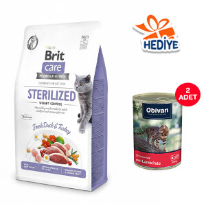 Brit Care Tahılsız Ördek ve Hindili Kısırlaştırılmış Kedi Maması 2 Kg