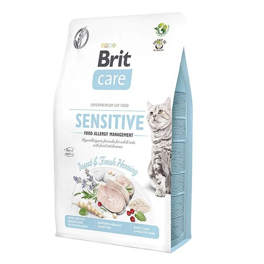 Brit Care Tahılsız Sensitive Hypoallergenic Ringa Balıklı Kedi Maması 2 Kg - 1