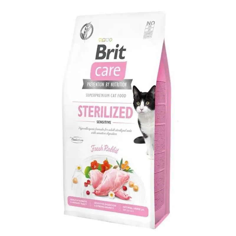 Brit Care Tahılsız Sensitive Tavşan Etli Kısırlaştırılmış Kedi Maması 2 Kg - 1