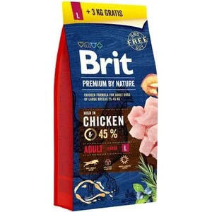 Brit Premium Büyük Irk Tavuk Etli Yetişkin Köpek Maması 15+3 Kg