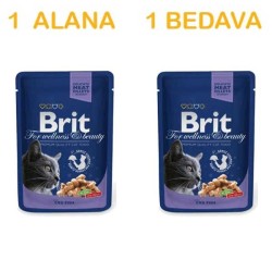 Brit Premium Kediler İçin Balıklı Mama 100 GR ( 1 Alana 1 Bedava )