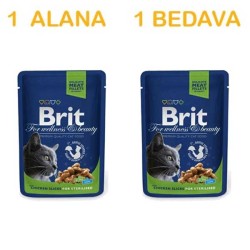 Brit Kısır Kediler İçin Yaş Kedi Maması 100 GR * 1 Alana 1 Bedava