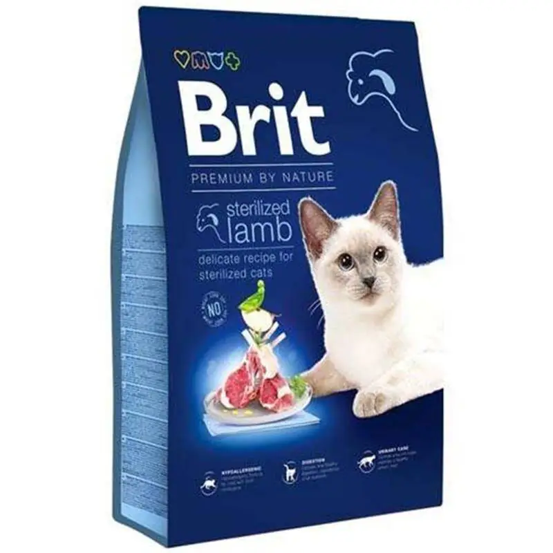 Brit Premium Kısırlaştırılmış Kuzu Etli Kedi Maması 8 kg - 1