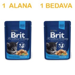 Brit Balıklı Yavru Yaş Kedi Maması 100 GR * 1 Alana 1 Bedava