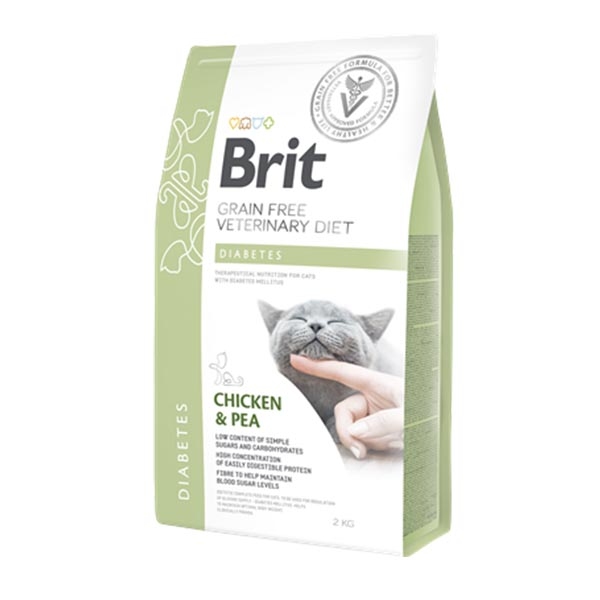 Brit Veterinary Diet Diyabet Tavuklu ve Bezelyeli Kedi Maması 2 kg - 3