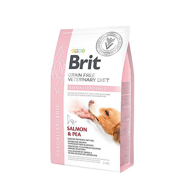 Brit Veteriner Diyet Hipoalerjenik Somonlu & Bezelyeli Köpek Maması 2 Kg