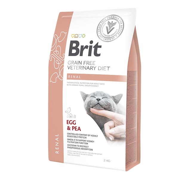 Brit Veterinary Diet Renal Yumurtalı ve Bezelyeli Kedi Maması 2 kg - 1