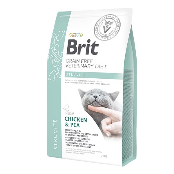 Brit Veterinary Diet Struvit Tavuklu ve Bezelyeli Kedi Maması 2 kg - 1