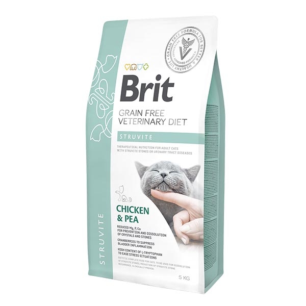 Brit Veterinary Diet Struvit Tavuklu ve Bezelyeli Kedi Maması 5 kg - 1