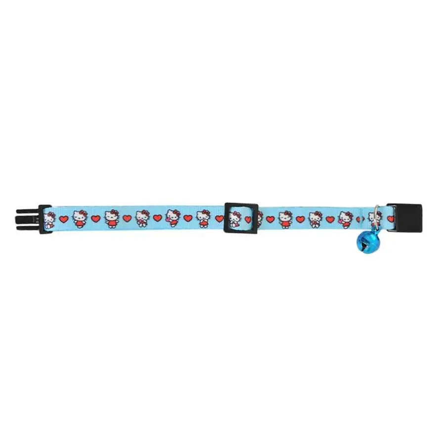 Hello Kitty Boyun Tasması 1 Cm Turkuaz Desen - 2