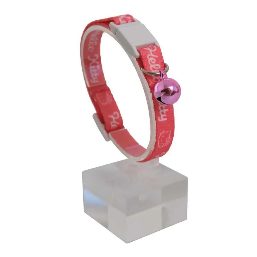 Hello Kitty Boyun Tasması 1 Cm Pembe Beyaz - 3