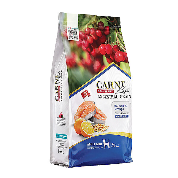 Carni Life Cranberry Ancestral Grain Somonlu ve Portakallı Mini Irk Yetişkin Köpek Maması 7 kg - 1
